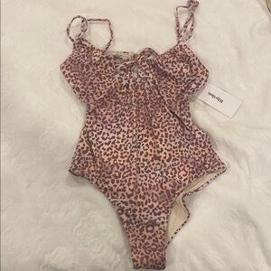NWT Free People / Rhythm Leopard Print One-Piece Swimsuit